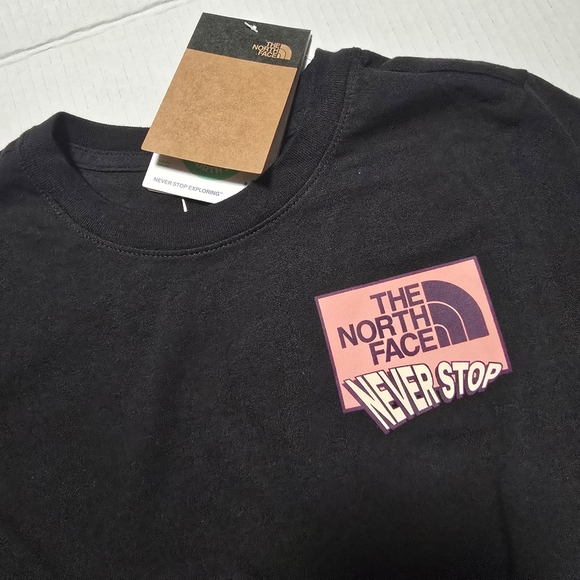 NWT The North Face Cotton Boys Graphic Tee NF0A8B1J4O91-M Black Size M (10) - Picture 7 of 10